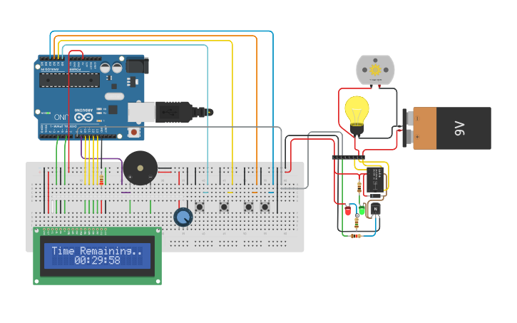 Circuit design Countdown Timer (With Pause / Resume) - Tinkercad