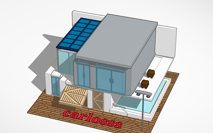 3D design Modern house by CR - Tinkercad