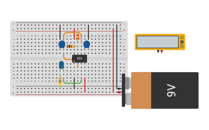 Circuit design 555 Timer Project - Tinkercad