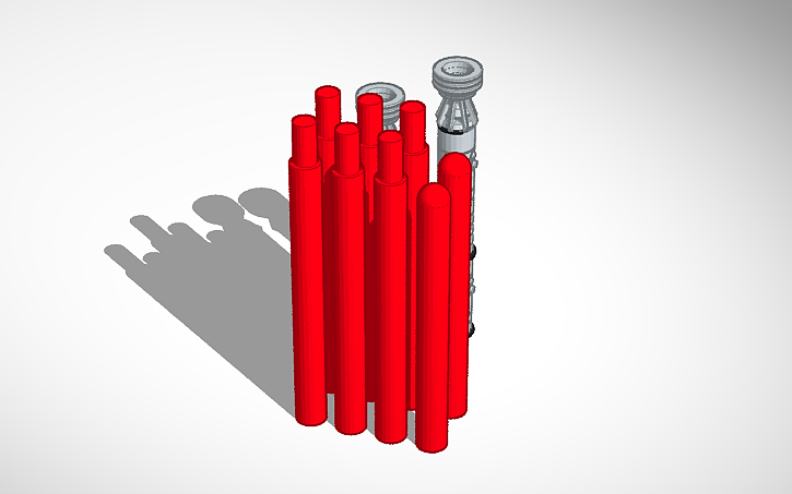 3D design Wieldable Darth Maul Lightsaber - Tinkercad