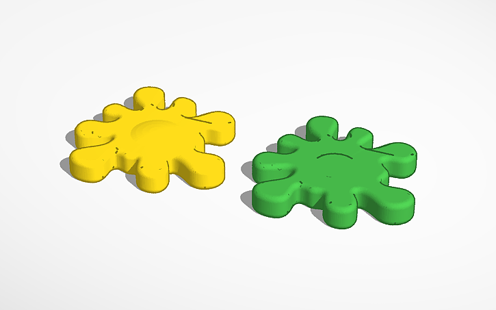 3D design Splat token - Tinkercad