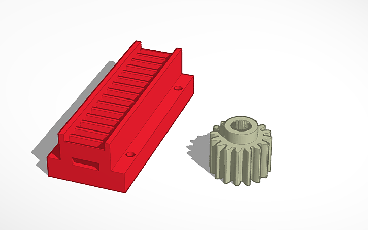 3D design Rack and pinion for RC servo - Tinkercad