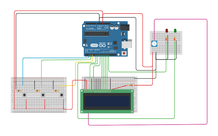 Circuit design cadenas affichage - Tinkercad