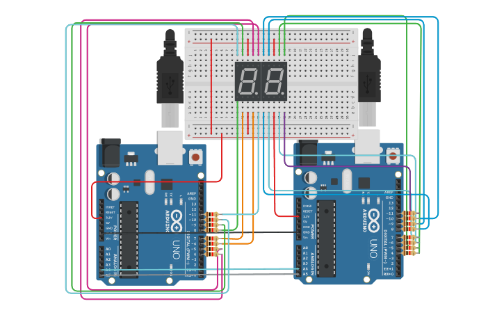 Circuit design 00-99 timer - Tinkercad