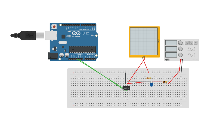 Circuit design Low pass filter - Tinkercad