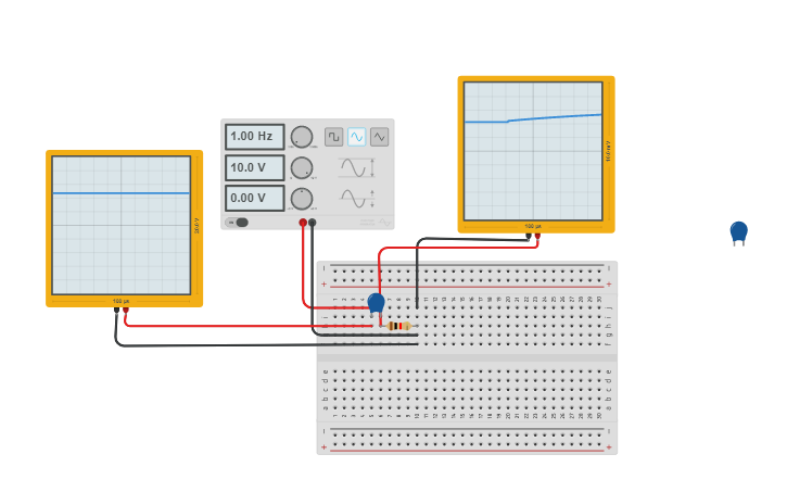 Circuit design Low pass filter - Tinkercad