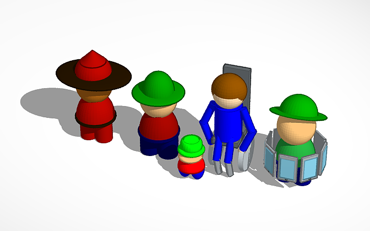 3D design Dave and Bambi - Tinkercad