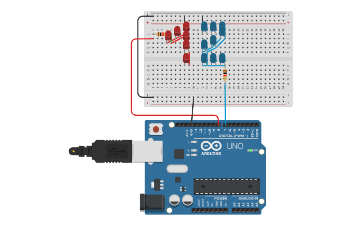 Circuit design arduino led - Tinkercad