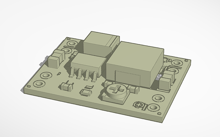 3D design DC-DC MP1584 - Tinkercad