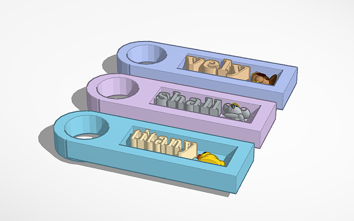 3D design keychains - Tinkercad