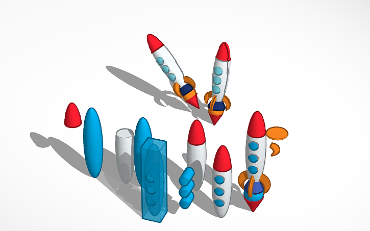 3D design Copy of Space Rocket - Tinkercad