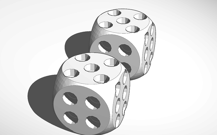 3D design dice - Tinkercad