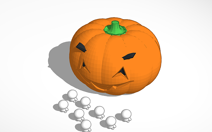 Pompking 3D design The attack of the living pompking - Tinkercad