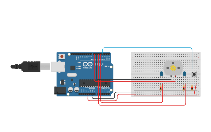 Circuit design two way simple motor test - Tinkercad