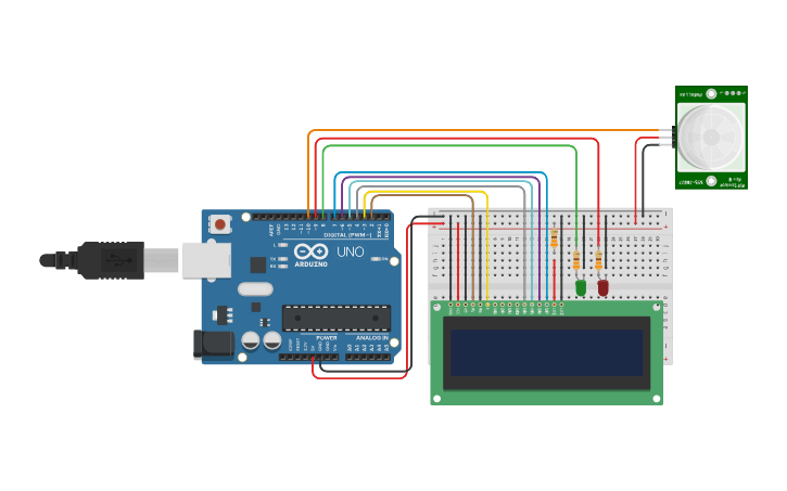 Circuit design DETECTOR - Tinkercad