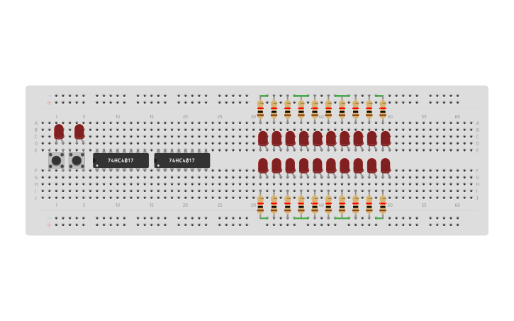 Circuit design counter - Tinkercad