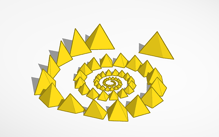 3D design pyramid swirly - Tinkercad