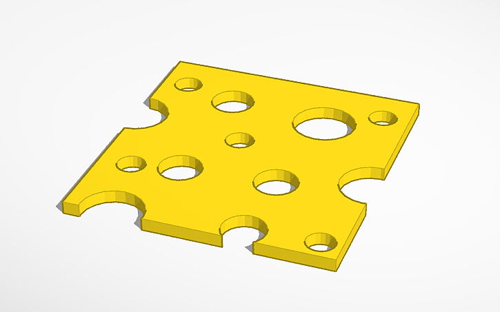 3D design CHEESE - Tinkercad