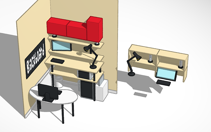 3D design Home Office - Workspace - Tinkercad