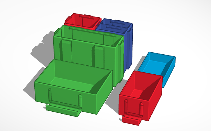3D design Modular Stacking Component Drawers - Tinkercad