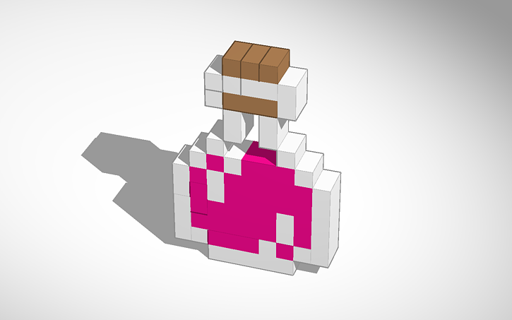 3D design Minecraft Potion - Tinkercad