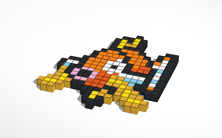 3D design Magikarp Pixel Art - Tinkercad