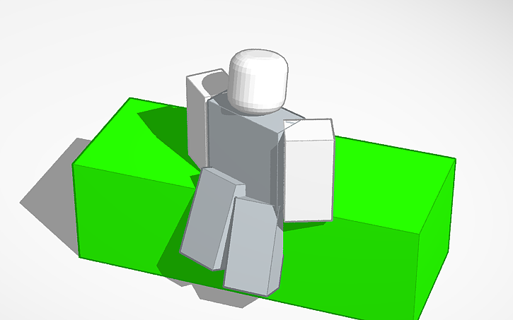3D design broken spawn sitting - Tinkercad