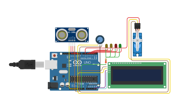 Circuit design Smart Locker Otomatis - Tinkercad
