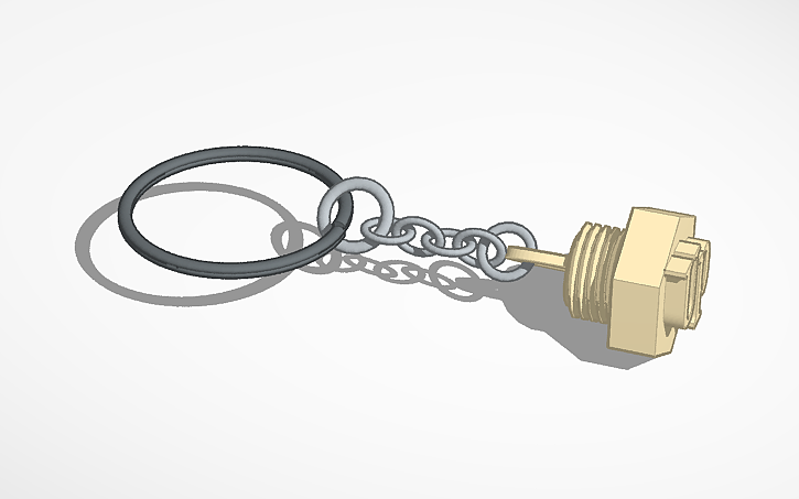 Keychains Cad Block 3D design Copy of Keychain - Tinkercad