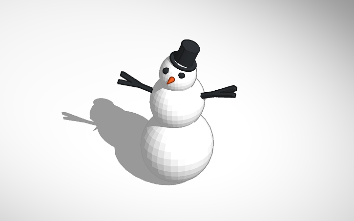 3D design Snowman - Tinkercad