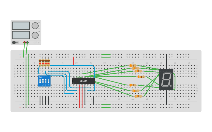 Circuit design Decoder - Tinkercad