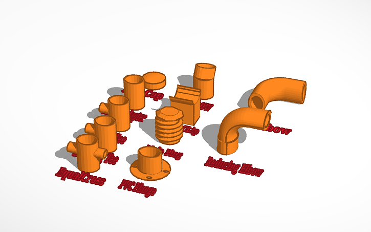 3D design PVC Pipes - Tinkercad
