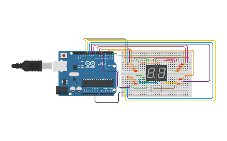 Circuit design Display con Arduino - Tinkercad