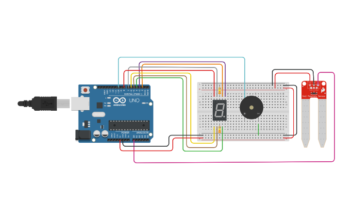 Autocad Humidity Sensor Circuit design Sensor de humedad - Tinkercad