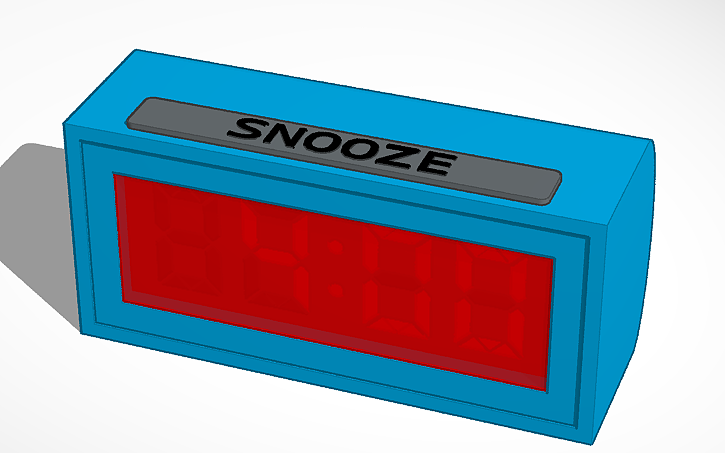 3D design Copy of Digital Alarm Clock - Tinkercad