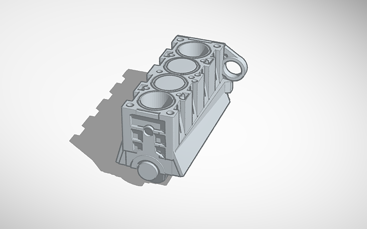 3D design full I4 short block sim lab(kinda) - Tinkercad
