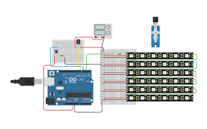Circuit design LCD Screen - Tinkercad