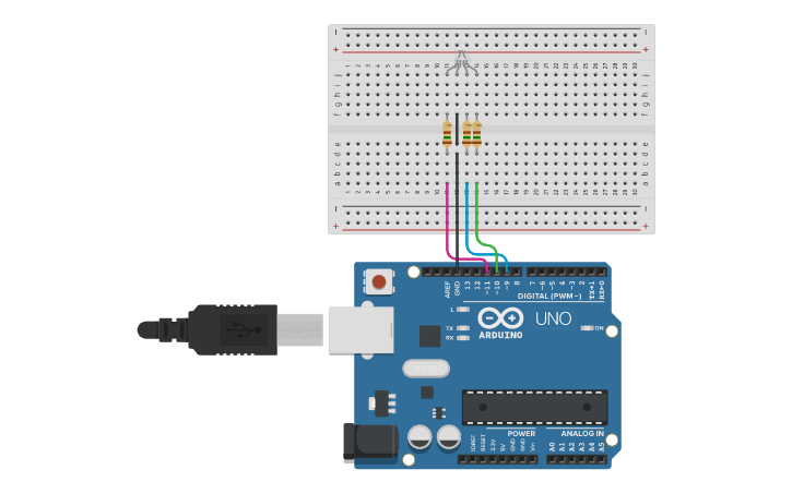 Circuit design Color RGB - Tinkercad