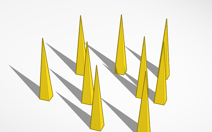 3D design spikes - Tinkercad
