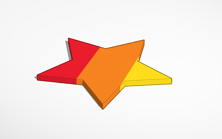 3D design fire star - Tinkercad