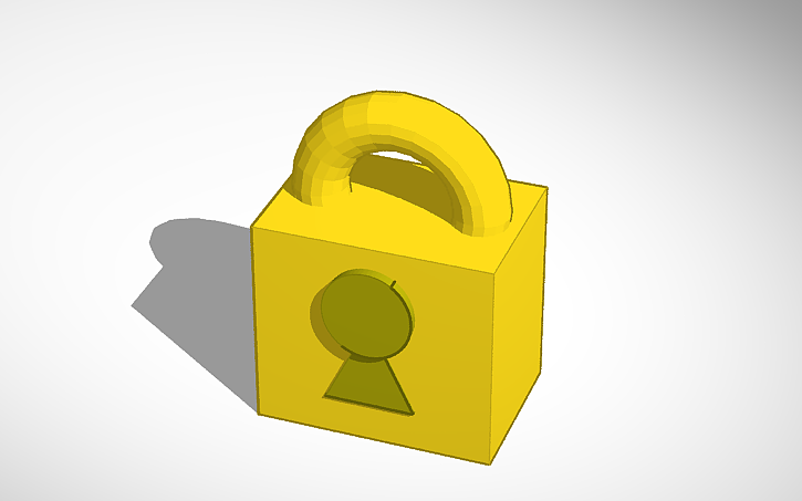 Simple Lock 3d Design 3D design Lock - Tinkercad