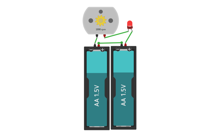 Circuit design Motor Light - Tinkercad