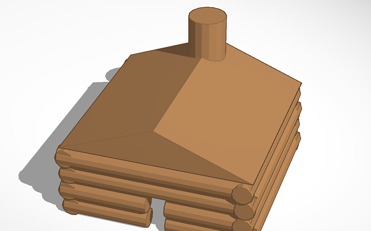 3D design Log Cabin - Tinkercad