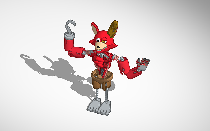3D design foxy springtrap fusion - Tinkercad