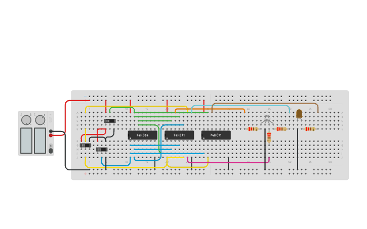 Circuit design 1:4 Demux - Tinkercad