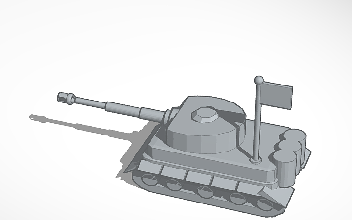 3D design tiger tank - Tinkercad