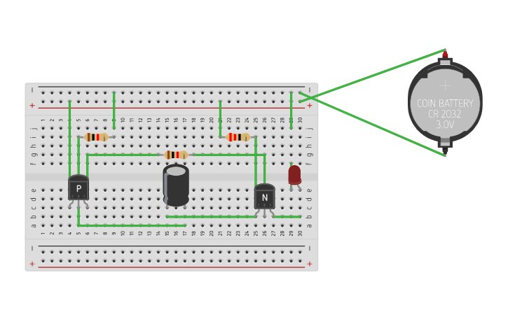 Circuit design Blinking light - Tinkercad