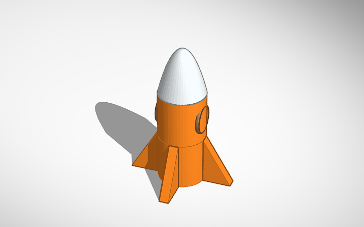 3D design Rocket ship - Tinkercad