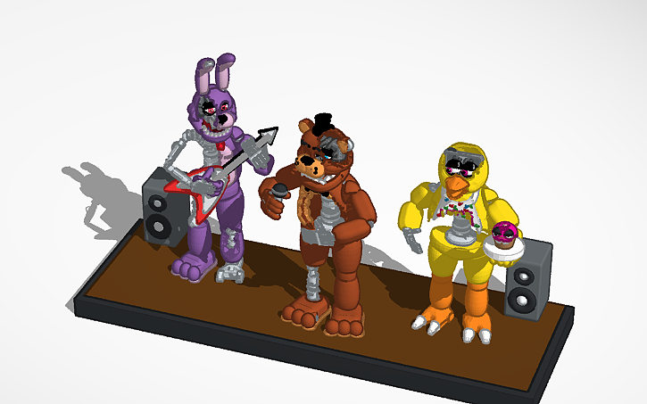 3D design destroyed fnaf 1 gang - Tinkercad