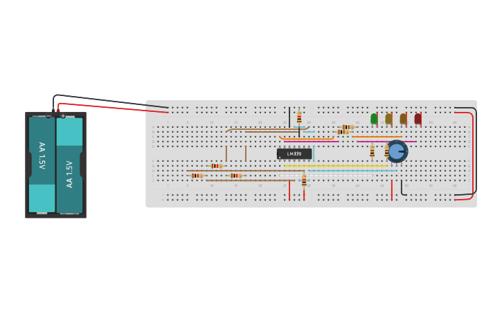 Circuit design Terrific LED Lights - Tinkercad